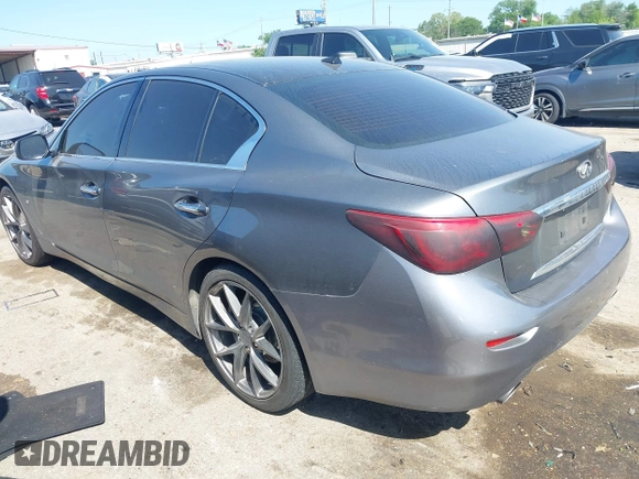 2014 Infiniti Q50 Sport with VIN JN1BV7AR4EM689009, listed as a IAAI auction lot 41990992 with 131,071 mi miles and . Bid and sale history available at DreamBid. Image 3.