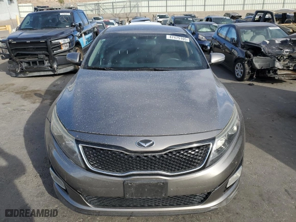 2015 Kia Optima LX with VIN 5XXGM4A74FG485546, listed as a Copart auction lot 47475105 with NaN miles and Salvage Title. Bid and sale history available at carsss.com. Image 5.