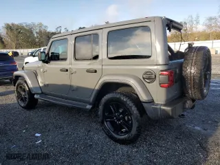 2020 Jeep Wrangler Unlimited Sahara with VIN 1C4HJXENXLW105210, listed as a Copart auction lot 79345214 with 74,480 mi miles and Salvage Title. Bid and sale history available at carsss.com. Image 2.