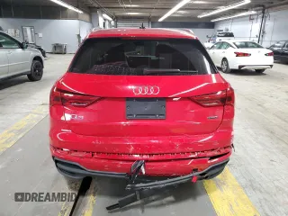 2023 Audi Q3 S line Premium Plus with VIN WA1EECF35P1040308, listed as a Copart auction lot 60119435 with 12,244 mi miles and Salvage title. Bid and sale history available at DreamBid. Image 6.