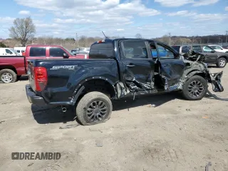 2023 Ford Ranger XL with VIN 1FTER4FH5PLE12746, listed as a Copart auction lot 50188645 with 46,334 mi miles and Salvage title. Bid and sale history available at DreamBid. Image 3.