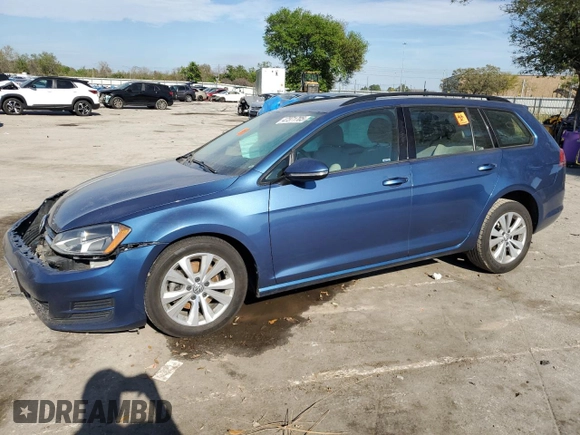 2017 Volkswagen Golf SportWagen S with VIN 3VW017AU2HM531567, listed as a Copart auction lot 47371705 with 107,178 mi miles and Salvage Title. Bid and sale history available at carsss.com. Image 1.