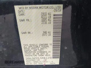 2015 Nissan Altima S z VIN 1N4AL3AP3FN346120, wystawiony jako IAAI lot #42386980 z przebiegiem 148 205 mil mil oraz . Historia ofert i sprzedaży dostępna na DreamBid. Obrazek 9.