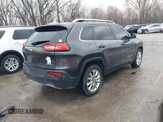 2017 Jeep Cherokee Limited with VIN 1C4PJLDB3HW518184, listed as a IAAI auction lot 41198338 with 172,094 mi miles. Bid and sale history available at carsss.com. Image 4.