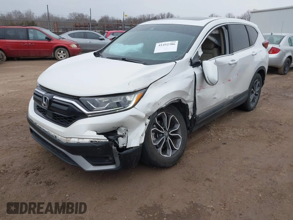 2020 Honda CR-V EX with VIN 5J6RW2H59LL027969, listed as a IAAI auction lot 41452386 with 45,448 mi miles. Bid and sale history available at carsss.com. Image 6.