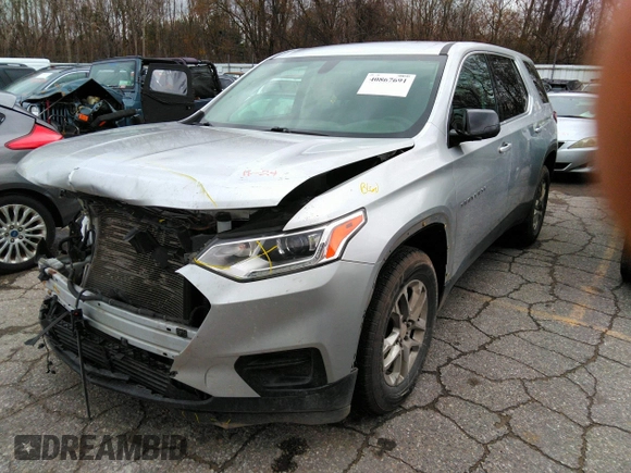 2019 Chevrolet Traverse LS with VIN 1GNEVFKWXKJ161228, listed as a IAAI auction lot 40867691 with 141,735 mi miles. Bid and sale history available at carsss.com. Image 17.