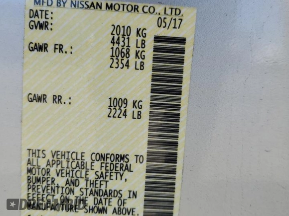 2017 Nissan LEAF SL with VIN 1N4BZ0CP8HC309870, listed as a Copart auction lot 57824983 with 49,123 mi miles. Bid and sale history available at carsss.com. Image 12.