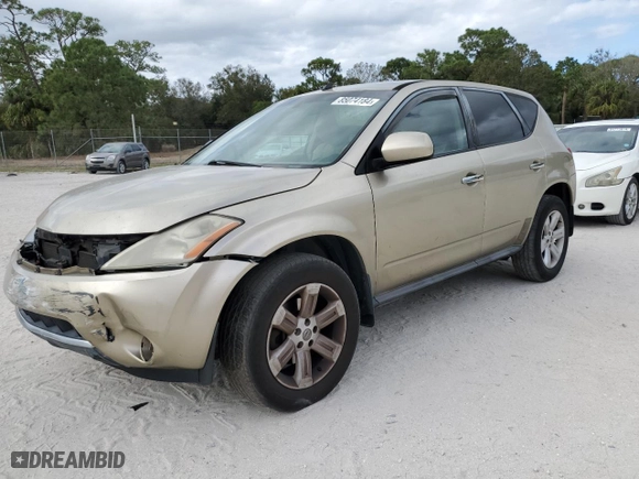 2006 Nissan Murano S with VIN JN8AZ08T66W427458, listed as a Copart auction lot 85074184 with 190,015 mi miles and Salvage Title. Bid and sale history available at carsss.com. Image 1.