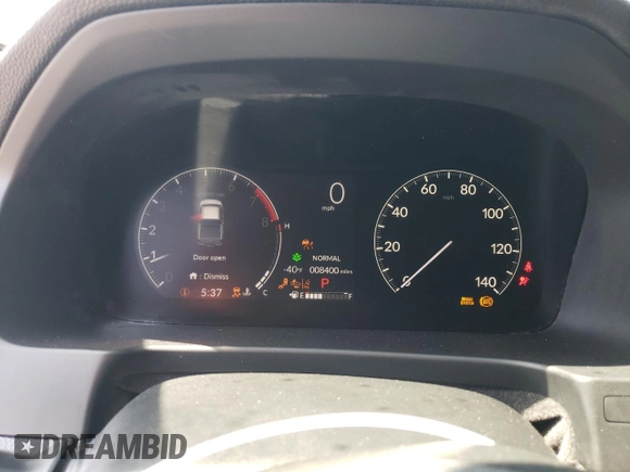 2024 Honda Ridgeline Sport with VIN 5FPYK3F18RB021179, listed as a Copart auction lot 55466935 with 8,400 mi miles and Salvage title. Bid and sale history available at DreamBid. Image 9.
