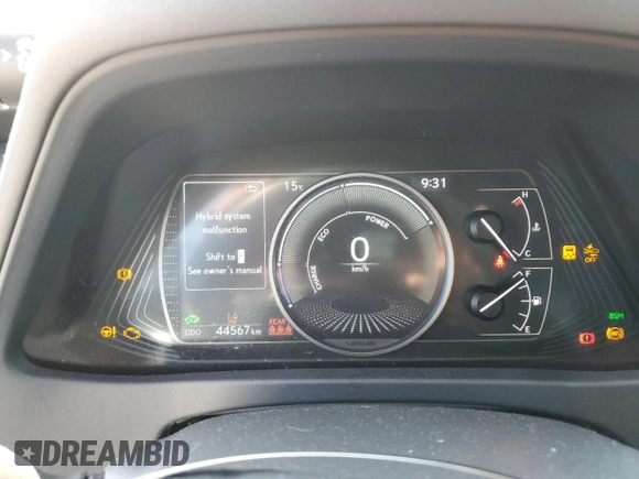 2022 Lexus UX 250h with VIN JTHP9JBH1N2060859, listed as a Copart auction lot 61948845 with 44,567 mi miles and Salvage title. Bid and sale history available at DreamBid. Image 9.