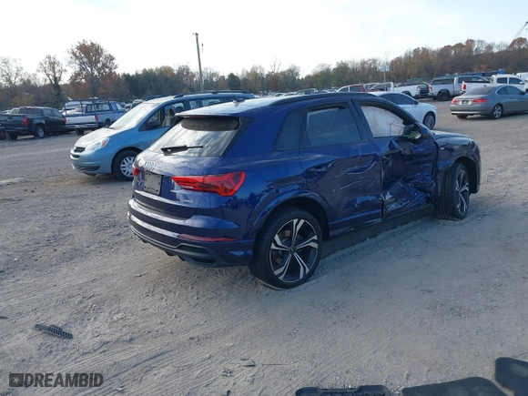 2024 Audi Q3 S line Premium Plus with VIN WA1EECF39R1107267, listed as a IAAI auction lot 40791219 with 26,658 mi miles. Bid and sale history available at carsss.com. Image 4.