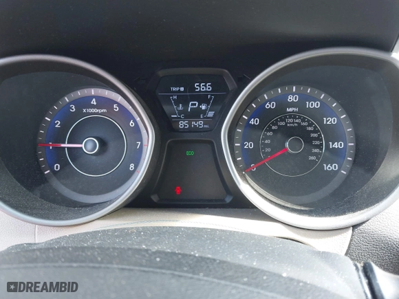 2014 Hyundai Elantra SE with VIN KMHDH4AE6EU143526, listed as a IAAI auction lot 41923395 with 85,149 mi miles. Bid and sale history available at carsss.com. Image 7.