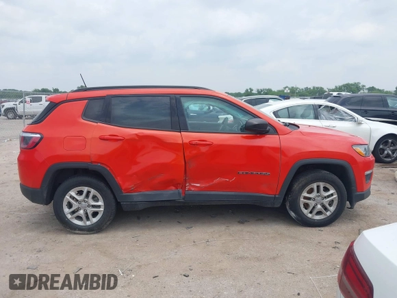 2018 Jeep Compass Sport with VIN 3C4NJCAB0JT461627, listed as a IAAI auction lot 42279936 with 126,930 mi miles and . Bid and sale history available at DreamBid. Image 13.