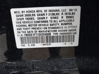 2013 Acura ILX Technology with VIN 19VDE1F71DE004528, listed as a IAAI auction lot 42232791 with 85,025 mi miles and . Bid and sale history available at DreamBid. Image 9.