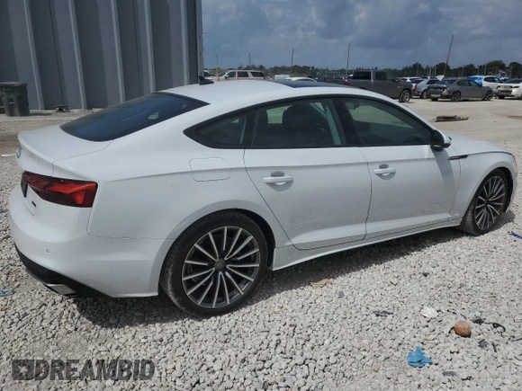 2023 Audi A5 Sportback Premium Plus with VIN WAUCBCF58PA041599, listed as a Copart auction lot 47951465 with 11,982 mi miles and Salvage Title. Bid and sale history available at carsss.com. Image 3.