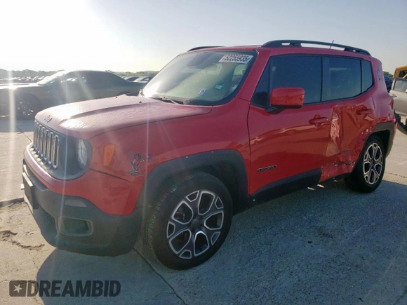 2015 Jeep Renegade Latitude with VIN ZACCJABT9FPB37819, listed as a Copart auction lot 52255935 with 136,830 mi miles and Salvage Title. Bid and sale history available at DreamBid. Image 1.