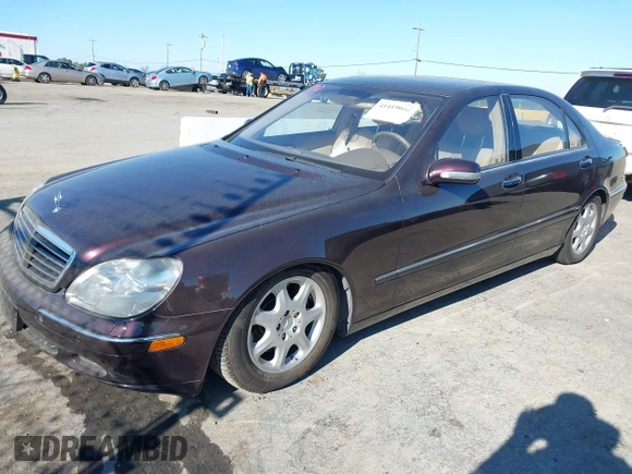 2001 Mercedes-Benz S 320/430/500 with VIN WDBNG70J31A146163, listed as a IAAI auction lot 41419062 with 114,529 mi miles and . Bid and sale history available at carsss.com. Image 2.