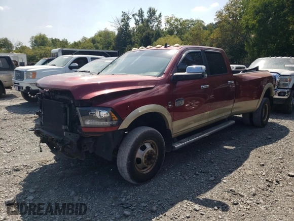 2015 Ram 3500 Longhorn with VIN 3C63RRKL1FG518256, listed as a Copart auction lot 69010274 with 179,788 mi miles and Salvage Title. Bid and sale history available at carsss.com. Image 1.