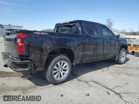 2023 Chevrolet Silverado 1500 Custom with VIN 1GCPDBEK3PZ171808, listed as a Copart auction lot 49841145 with 22,549 mi miles and Salvage Title. Bid and sale history available at DreamBid. Image 3.