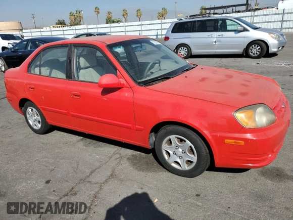 2005 Hyundai Accent GLS with VIN KMHCG45C55U593854, listed as a Copart auction lot 72237914 with 83,203 mi miles and Clean Title. Bid and sale history available at carsss.com. Image 4.
