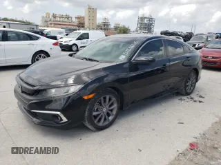 2019 Honda Civic EX z VIN 19XFC1F37KE005232, wystawiony jako Copart lot #57530515 z przebiegiem 55 532 mil mil oraz Szkoda całkowita • Salvage title. Historia ofert i sprzedaży dostępna na DreamBid. Obrazek 1.