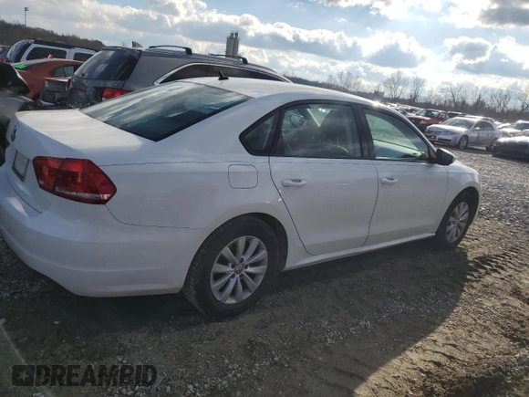2012 Volkswagen Passat S with VIN 1VWAP7A36CC016432, listed as a Copart auction lot 82364874 with Not provided miles and Salvage title. Bid and sale history available at DreamBid. Image 3.