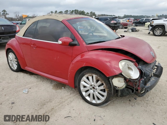 2008 Volkswagen Beetle SE with VIN 3VWRF31YX8M409219, listed as a Copart auction lot 45385085 with 85,734 mi miles and Salvage title. Bid and sale history available at DreamBid. Image 4.