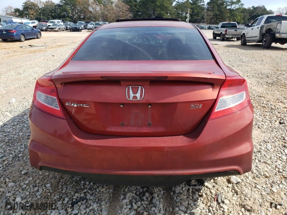 2012 Honda Civic Cpe Si with VIN 2HGFG4A5XCH705140, listed as a Copart auction lot 42566635 with 0 mi miles and Salvage Title. Bid and sale history available at carsss.com. Image 6.