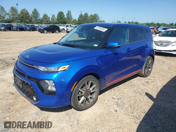 2021 Kia Soul GT-Line with VIN KNDJ63AU6M7764275, listed as a Copart auction lot 63784354 with 37,027 mi miles and Salvage Title. Bid and sale history available at DreamBid. Image 1.