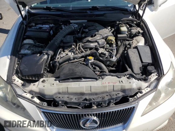 2006 Lexus IS 250 with VIN JTHCK262365001777, listed as a Copart auction lot 54920705 with 177,803 mi miles and Salvage title. Bid and sale history available at DreamBid. Image 11.