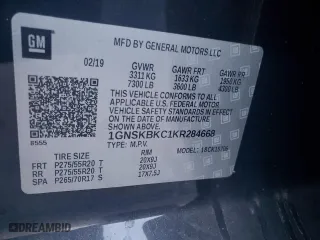 2019 Chevrolet Tahoe LT with VIN 1GNSKBKC1KR284668, listed as a Copart auction lot 88063525 with 73,971 mi miles and Salvage Title. Bid and sale history available at carsss.com. Image 13.