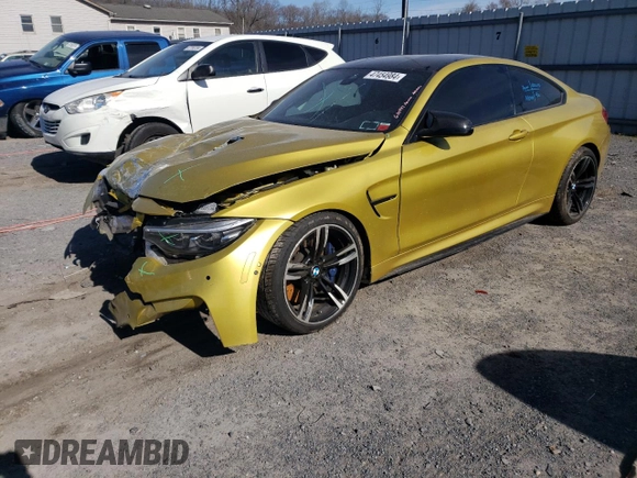 2018 BMW M4 with VIN WBS4Y9C53JAA92542, listed as a Copart auction lot 47454984 with 60,783 mi miles and Salvage Title. Bid and sale history available at carsss.com. Image 1.