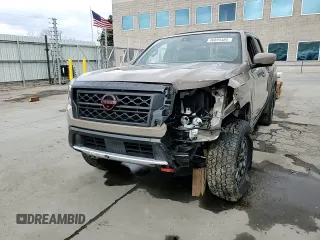 2023 Nissan Frontier Pro-4X with VIN 1N6ED1EK5PN641391, listed as a Copart auction lot 46895485 with 17,465 mi miles and Salvage title. Bid and sale history available at DreamBid. Image 14.