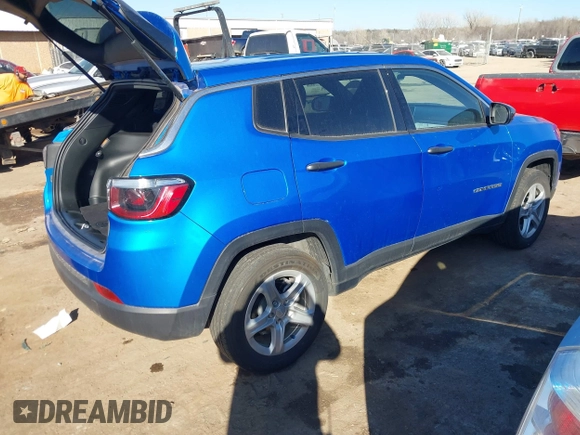 2023 Jeep Compass Sport z VIN 3C4NJDAN6PT548943, wystawiony jako IAAI lot #41631738 z przebiegiem 29 139 mil mil oraz . Historia ofert i sprzedaży dostępna na DreamBid. Obrazek 4.