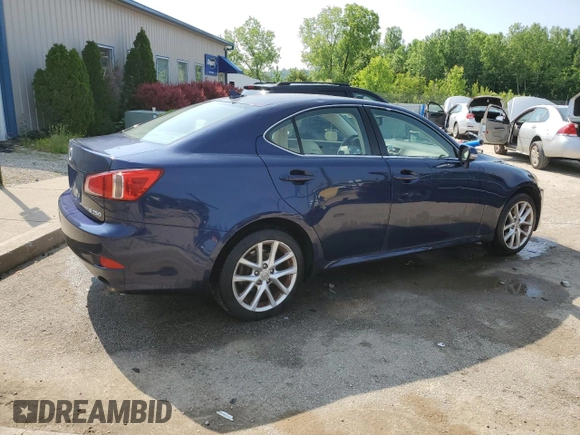 2012 Lexus IS 250 with VIN JTHCF5C23C5055442, listed as a Copart auction lot 58439585 with 104,121 mi miles and Salvage title. Bid and sale history available at DreamBid. Image 3.