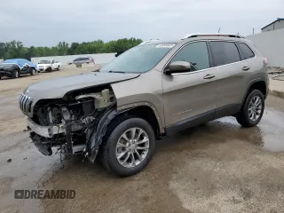 2019 Jeep Cherokee Latitude Plus with VIN 1C4PJMLN0KD384738, listed as a Copart auction lot 60099805 with 52,073 mi miles and Salvage title. Bid and sale history available at DreamBid. Image 1.