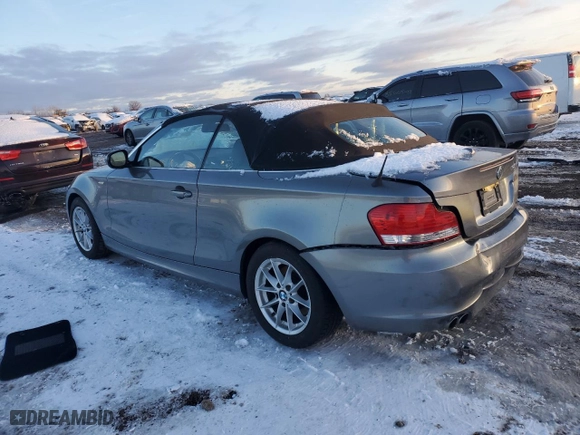 2011 BMW 1 Series 128i with VIN WBAUN1C55BVH83600, listed as a Copart auction lot 86176344 with 0 mi miles and Salvage Title. Bid and sale history available at carsss.com. Image 2.
