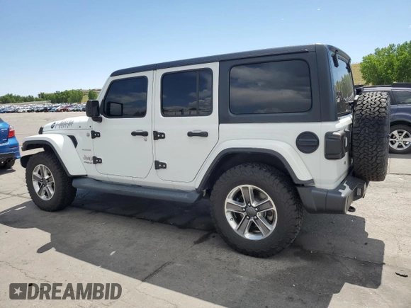 2020 Jeep Wrangler Unlimited Sahara with VIN 1C4HJXEN0LW161222, listed as a Copart auction lot 63681485 with 80,957 mi miles and Salvage title. Bid and sale history available at DreamBid. Image 2.