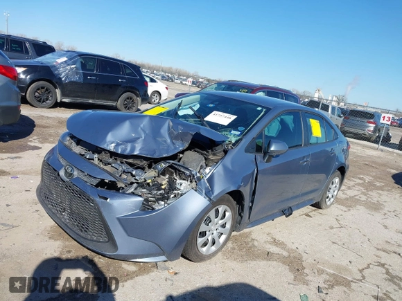 2020 Toyota Corolla LE with VIN 5YFEPRAEXLP104862, listed as a IAAI auction lot 41757448 with 78,077 mi miles. Bid and sale history available at carsss.com. Image 17.