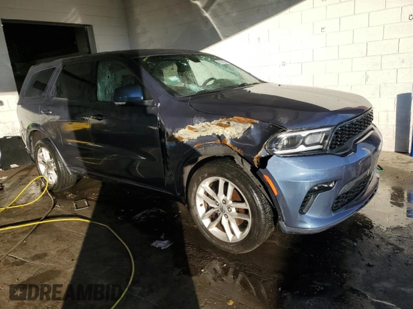 2021 Dodge Durango GT Plus with VIN 1C4RDJDG6MC641831, listed as a Copart auction lot 89101425 with 103,302 mi miles and Clean title. Bid and sale history available at DreamBid. Image 4.
