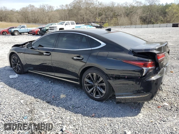 2018 Lexus LS with VIN JTHC51FF4J5004992, listed as a Copart auction lot 49701775 with 99,155 mi miles and Salvage Title. Bid and sale history available at carsss.com. Image 2.