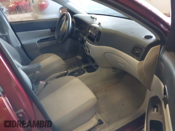 2007 Hyundai Accent GLS with VIN KMHCN46C27U111106, listed as a IAAI auction lot 41383317 with 147,882 mi miles. Bid and sale history available at carsss.com. Image 5.