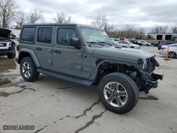 2018 Jeep Wrangler Unlimited Sahara with VIN 1C4HJXEN7JW223616, listed as a Copart auction lot 50688375 with 52,960 mi miles and Salvage Title. Bid and sale history available at carsss.com. Image 4.