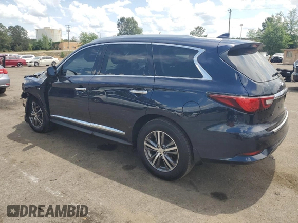 2019 Infiniti QX60 Luxe z VIN 5N1DL0MN5KC565808, wystawiony jako Copart lot #55606145 z przebiegiem 89 994 mil mil oraz Szkoda całkowita • Salvage title. Historia ofert i sprzedaży dostępna na DreamBid. Obrazek 2.