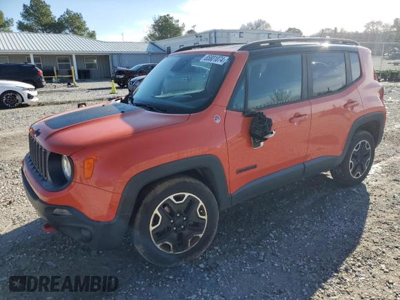 2017 Jeep Renegade Trailhawk с VIN ZACCJBCB0HPE90609, выставлен на аукционе Copart как лот 85801074 с пробегом 136 187 миль миль и Списание • Salvage title. История ставок и продаж доступна на DreamBid. Изображение 1.