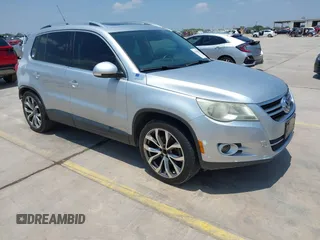 2010 Volkswagen Tiguan S with VIN WVGAV7AX6AW510843, listed as a IAAI auction lot 42345658 with 126,313 mi miles and . Bid and sale history available at DreamBid. Image 1.