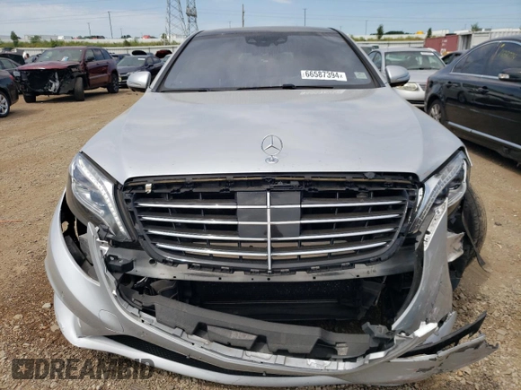 2016 Mercedes-Benz S 550 with VIN WDDUG8CB7GA238236, listed as a Copart auction lot 66587394 with 98,325 mi miles and Salvage Title. Bid and sale history available at carsss.com. Image 5.