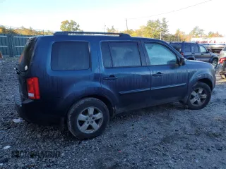 2011 Honda Pilot EX-L with VIN 5FNYF4H53BB019834, listed as a Copart auction lot 75814274 with 204,950 mi miles and Salvage Title. Bid and sale history available at carsss.com. Image 3.