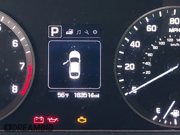 2017 Hyundai Sonata SE with VIN 5NPE24AF5HH488516, listed as a IAAI auction lot 41991400 with 183,514 mi miles. Bid and sale history available at carsss.com. Image 15.