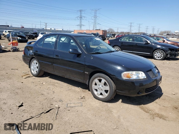 2006 Nissan Sentra S with VIN 3N1CB51D56L606964, listed as a Copart auction lot 52257075 with 68,200 mi miles and Salvage Title. Bid and sale history available at DreamBid. Image 4.